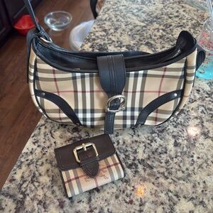 Authentic Burberry purse and matching wallet